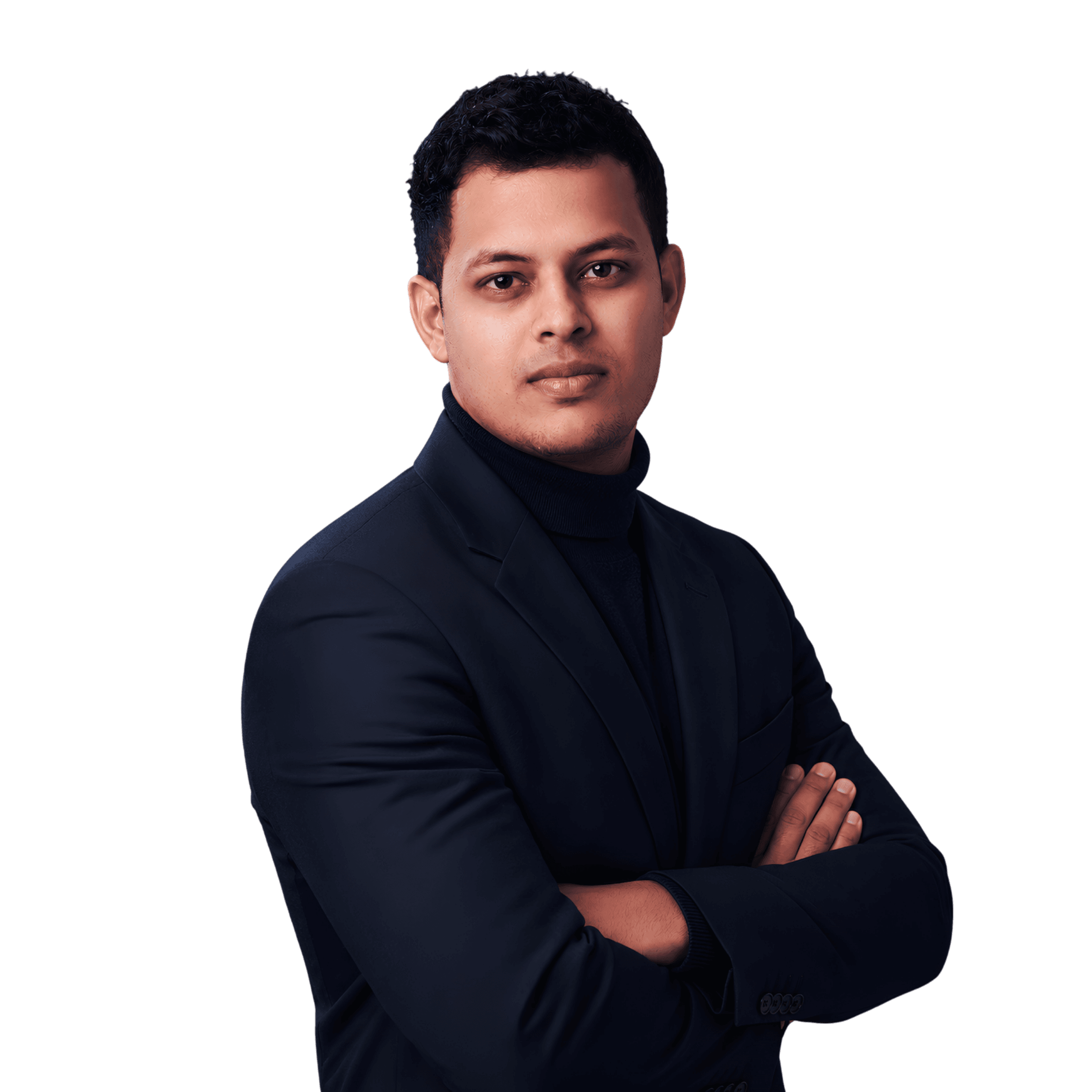 Chandra Mani Sharma, professional portrait, arms crossed