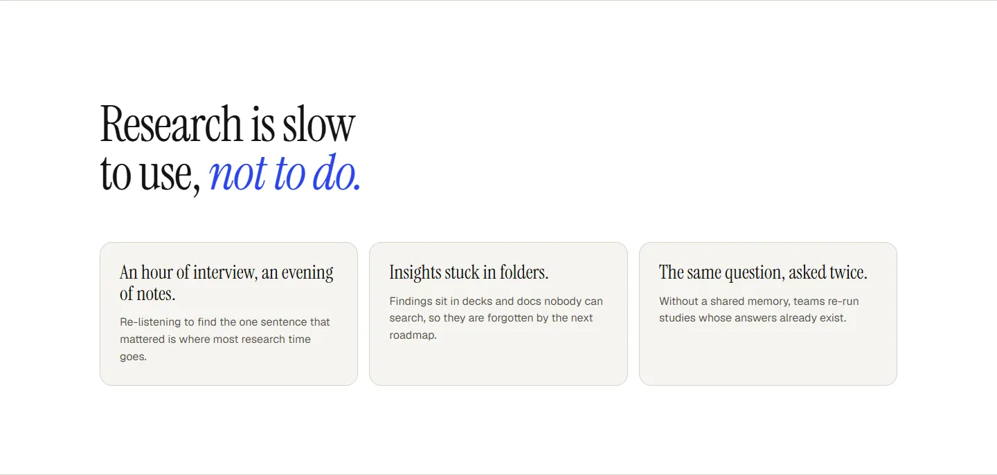 Fieldnote concept, the problem section